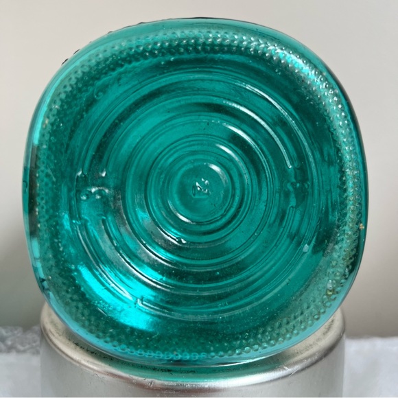 Vintage Ball Ideal eagle mason jar in teal. - Picture 3 of 7
